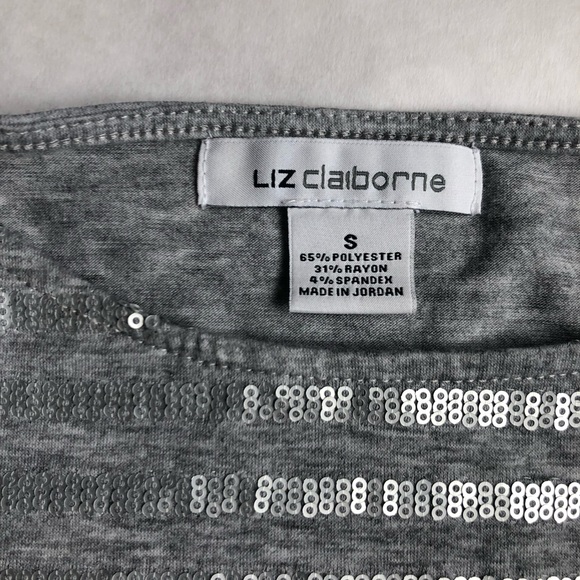 Sequin stripe 3/4 sleeve tee - Picture 4 of 5